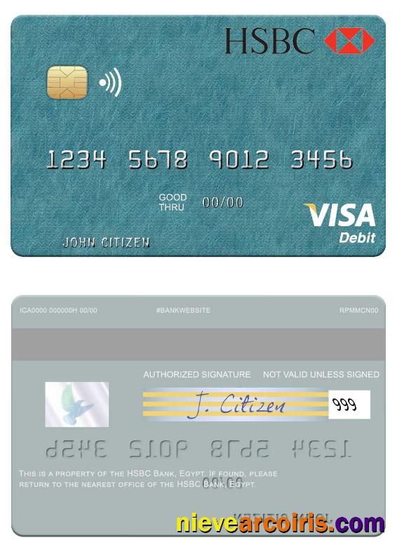 Egypt HSBC Bank visa debit card